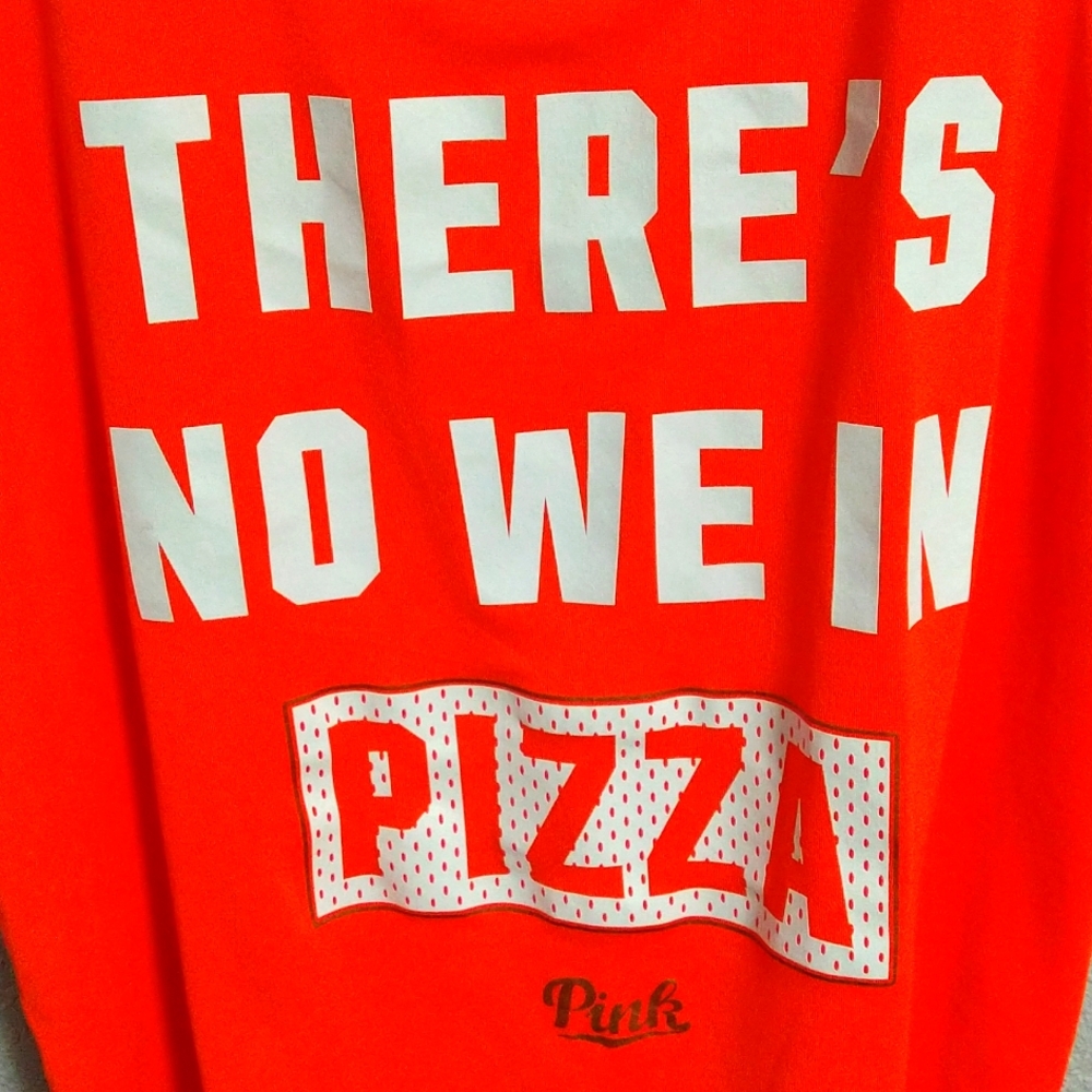 Pink Pizza Humor Tank  "There's No We In Pizza"
